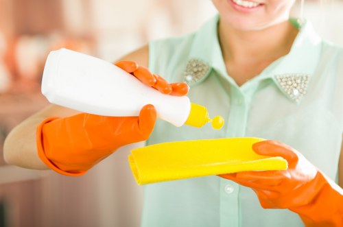 Local office cleaning service preparing a professional workspace in Acton