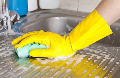 Deep cleaning of a bathroom in an Acton property